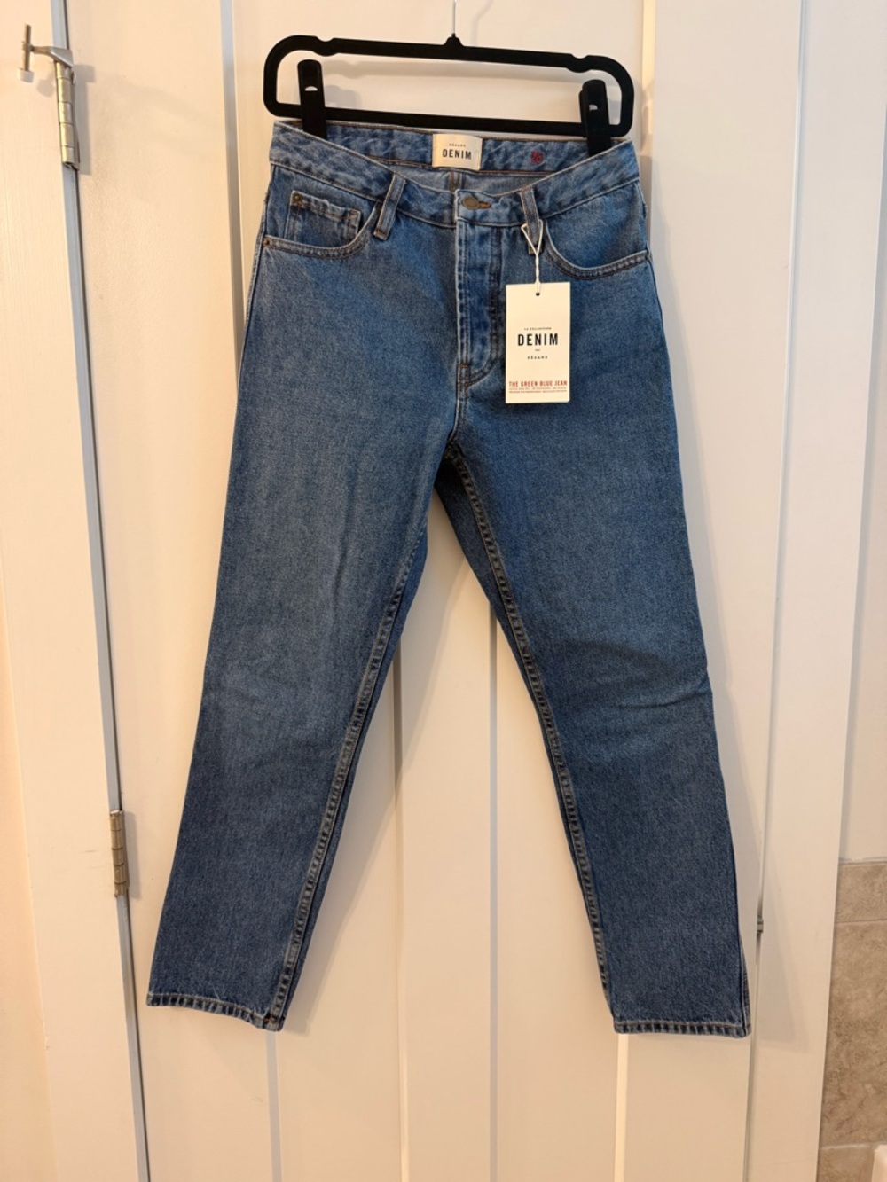 Sezane Blue Straight-Leg Men's Jeans